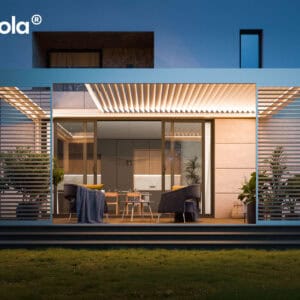 Technic View Louvered Roof Pergola